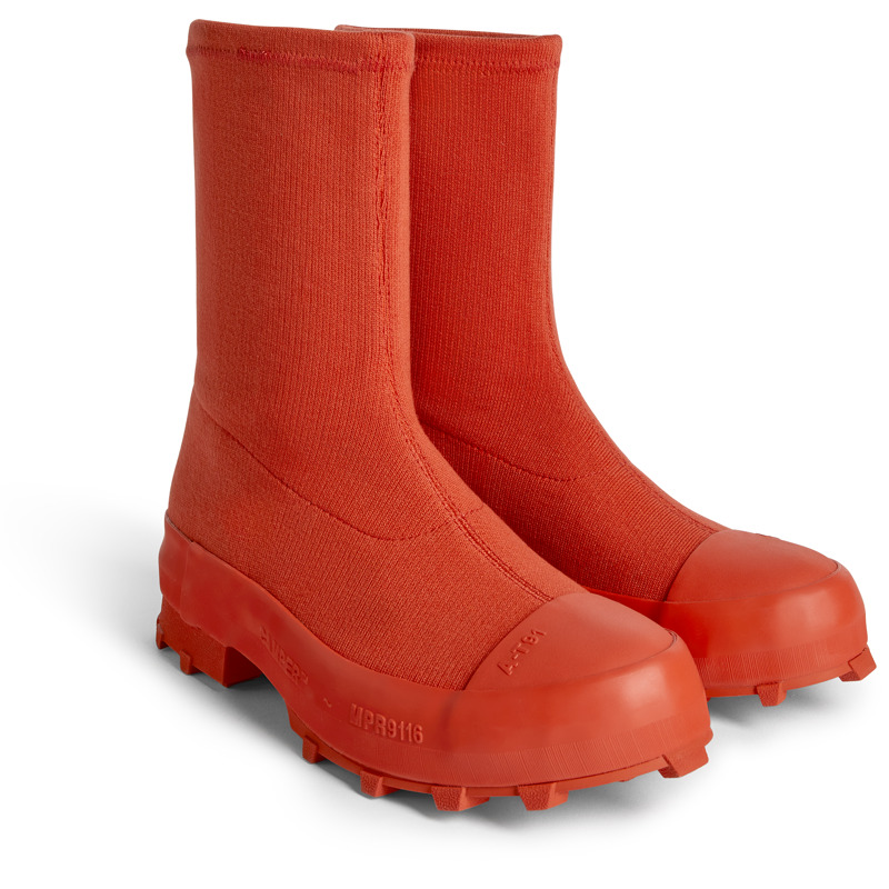 Camper Traktori - Boots For Men - Red, Size 41, Cotton Fabric