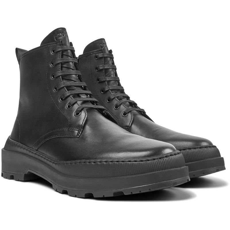 CAMPER Brutus Trek - Ankle Boots For Men - Black, Size 9, Smooth Leather