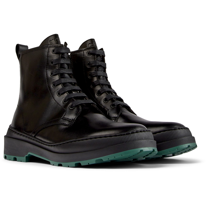 CAMPER Brutus Trek - Ankle Boots For Men - Black, Size 40, Smooth Leather
