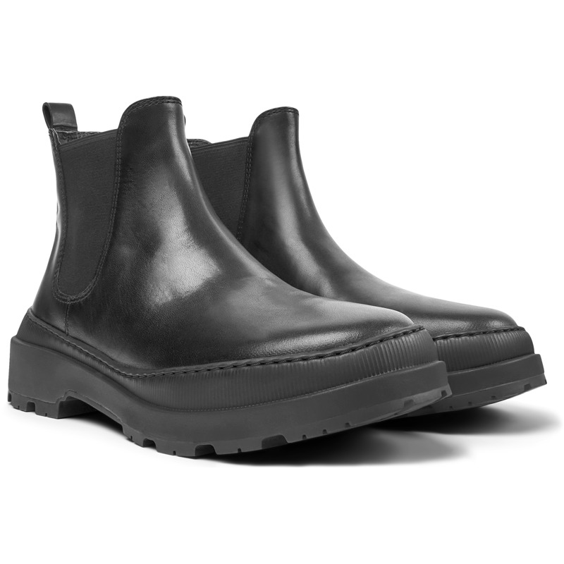 CAMPER Brutus Trek - Ankle Boots For Men - Black, Size 41, Smooth Leather