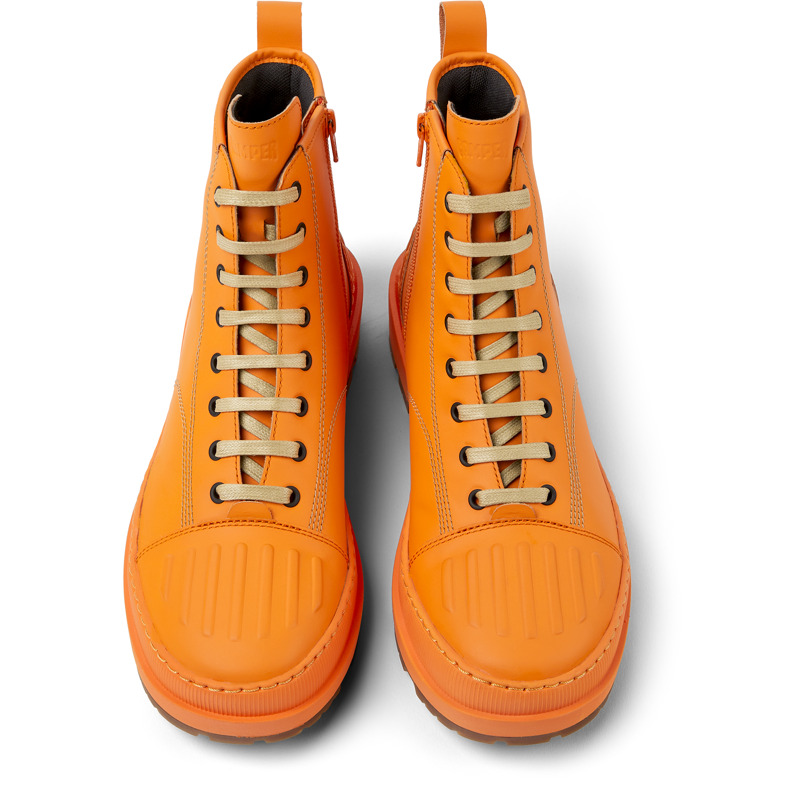 CAMPER Brutus Trek - Ankle Boots For Men - Orange, Size 42, Smooth Leather