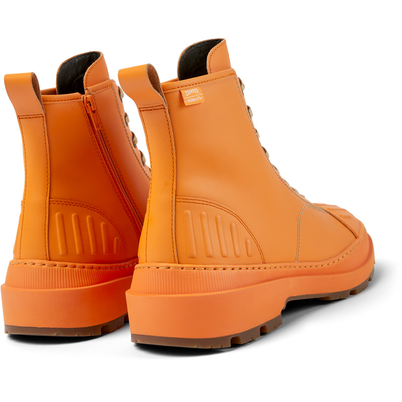 CAMPER Brutus Trek - Ankle Boots For Men - Orange, Size 45, Smooth Leather