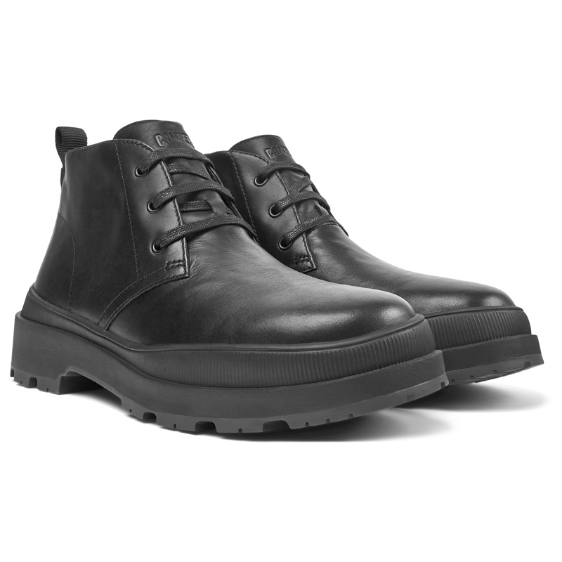 CAMPER Brutus Trek - Ankle Boots For Men - Black, Size 8, Smooth Leather
