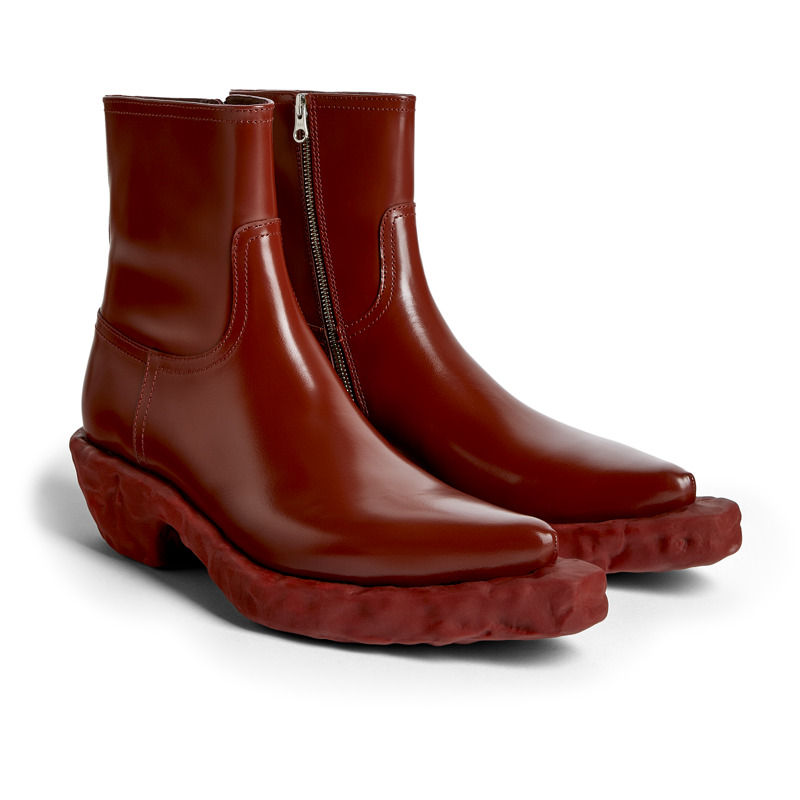 Camper Venga - Ankle Boots For Men - Burgundy, Size 40, Smooth Leather