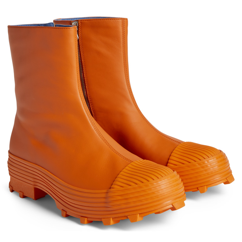 Camper Traktori - Formal Shoes For Men - Orange, Size 39, Smooth Leather