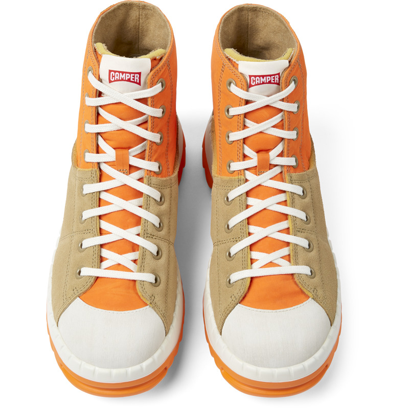 CAMPER Teix - Ankle Boots For Men - Orange,Beige,White, Size 41, Cotton Fabric