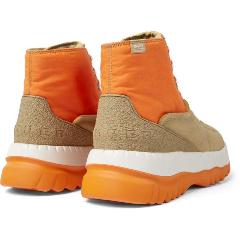 CAMPER Teix - Ankle Boots For Men - Orange,Beige,White, Size 41, Cotton Fabric