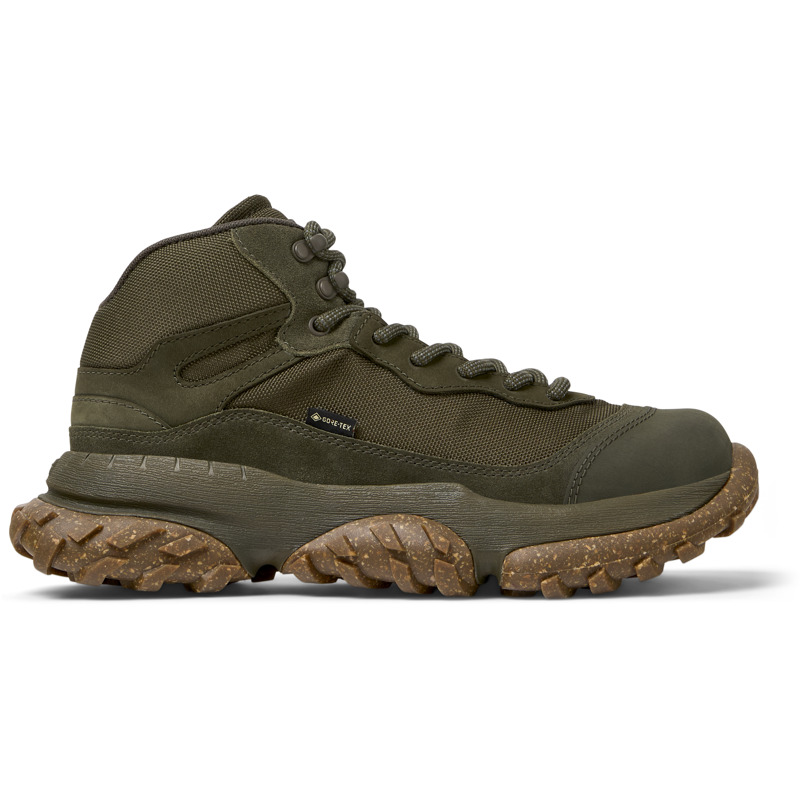CAMPER Karst Trek - Botines para Hombre - Verde, talla 43, Textil/Piel Vuelta