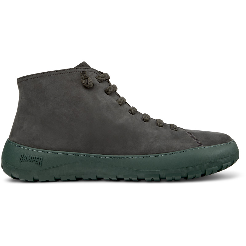 Camper Peu Lace-up Leather Ankle Boots In Gray