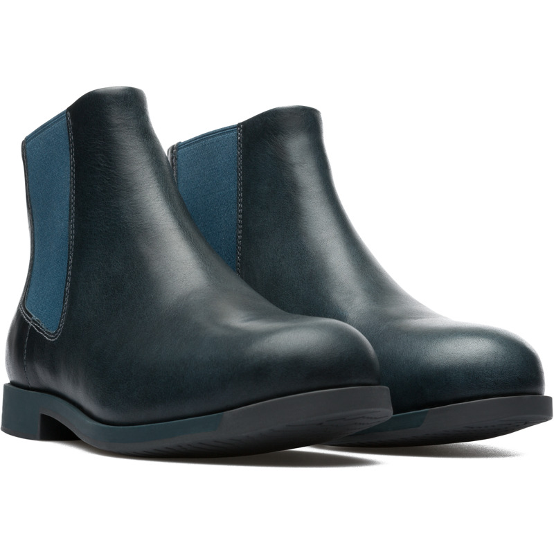 CAMPER Bowie - Stiefeletten Für Damen - Blau, Größe 36, Glattleder