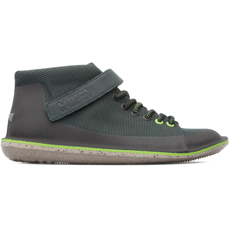 CAMPER Beetle - Ankle Boots For Women - Black,Green, Size 39, Cotton Fabric/Smooth Leather