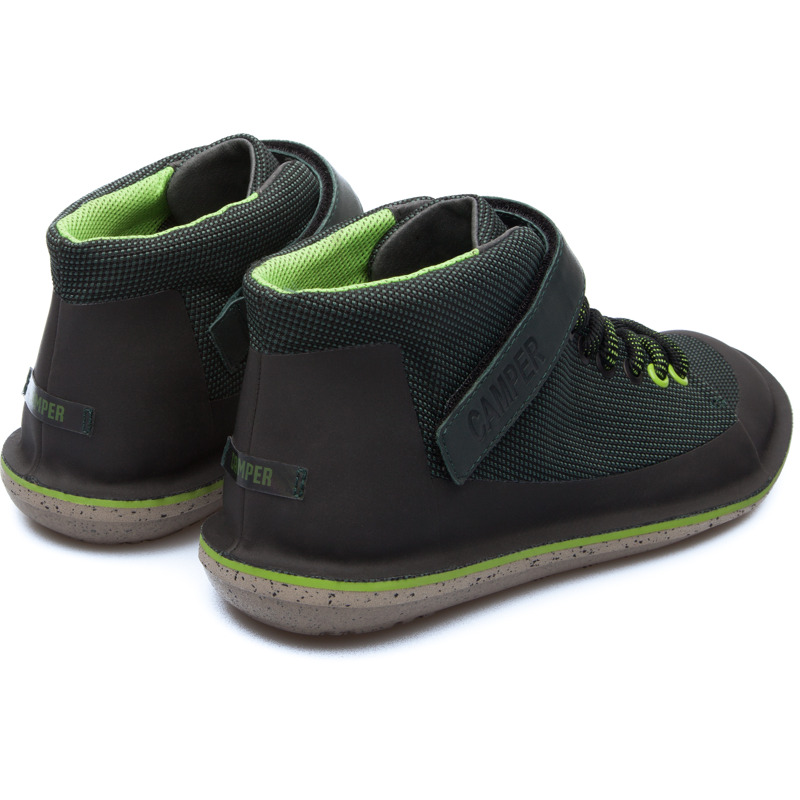 CAMPER Beetle - Ankle Boots For Women - Black,Green, Size 35, Cotton Fabric/Smooth Leather