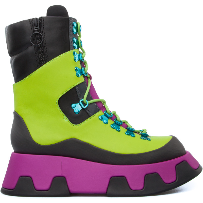 Camper Wilma extreme, Stivali Donna, Verde/Grigio/Viola, Misura 35 (EU), K400139-002