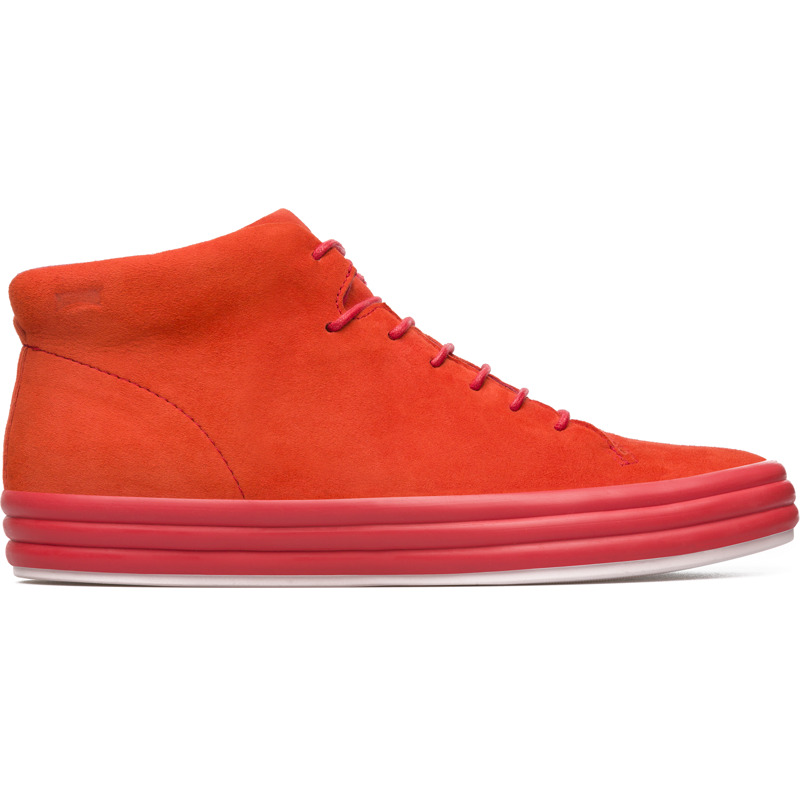 CAMPER Hoops - Botines para Mujer - Rojo, talla 35, Ante o Piel Vuelta