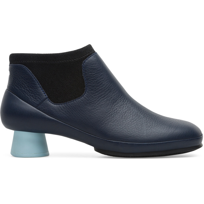 CAMPER Alright - Ankle Boots For Women - Blue,Black, Size 38, Smooth Leather/Cotton Fabric
