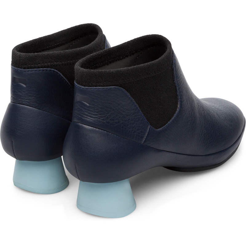 CAMPER Alright - Ankle Boots For Women - Blue,Black, Size 36, Smooth Leather/Cotton Fabric