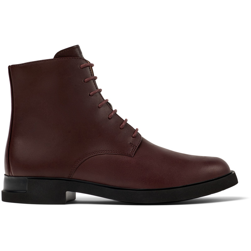 CAMPER Iman - Botines para Mujer - Burdeos, talla 40, Piel Lisa