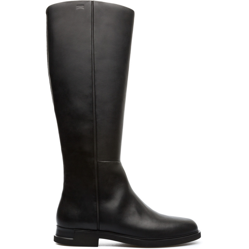 CAMPER Iman - Boots for Women - Black, Smooth leather/Cotton fabric - K400302