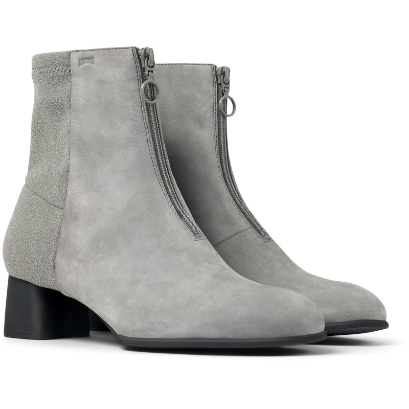 Camper Katie - Ankle Boots For Women - Grey, Size 38, Cotton Fabric