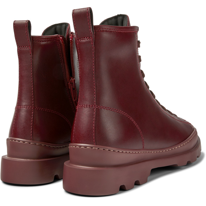 CAMPER Brutus - Ankle Boots For Women - Burgundy, Size 7.5, Smooth Leather