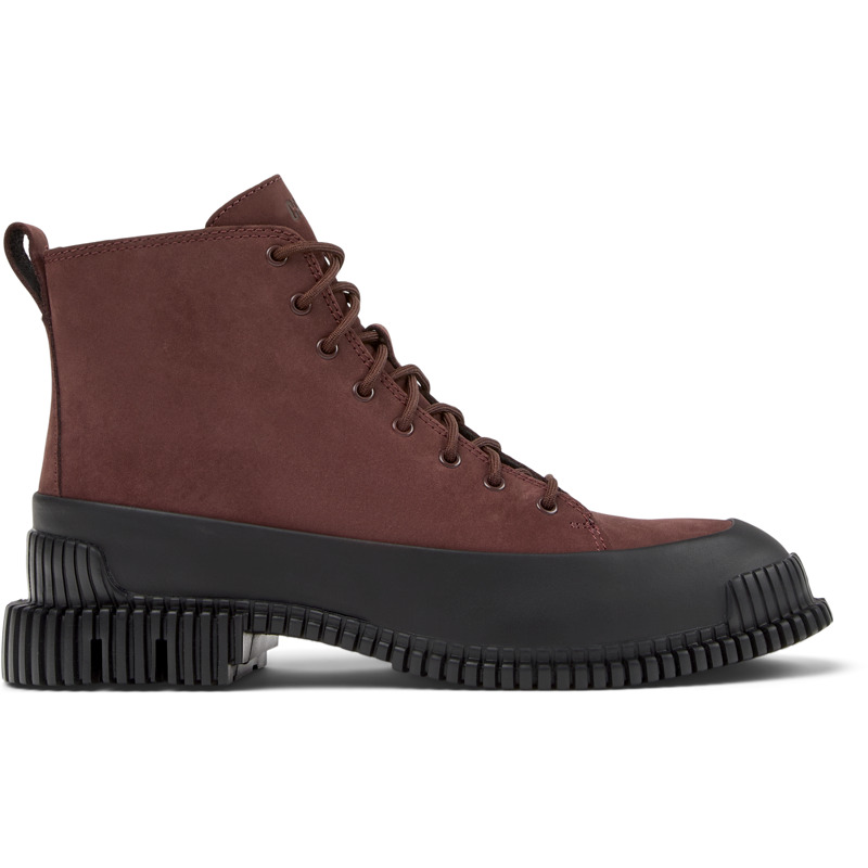CAMPER Pix - Botas para Mujer - Burdeos,Negro, talla 35, Piel Vuelta/Piel Lisa