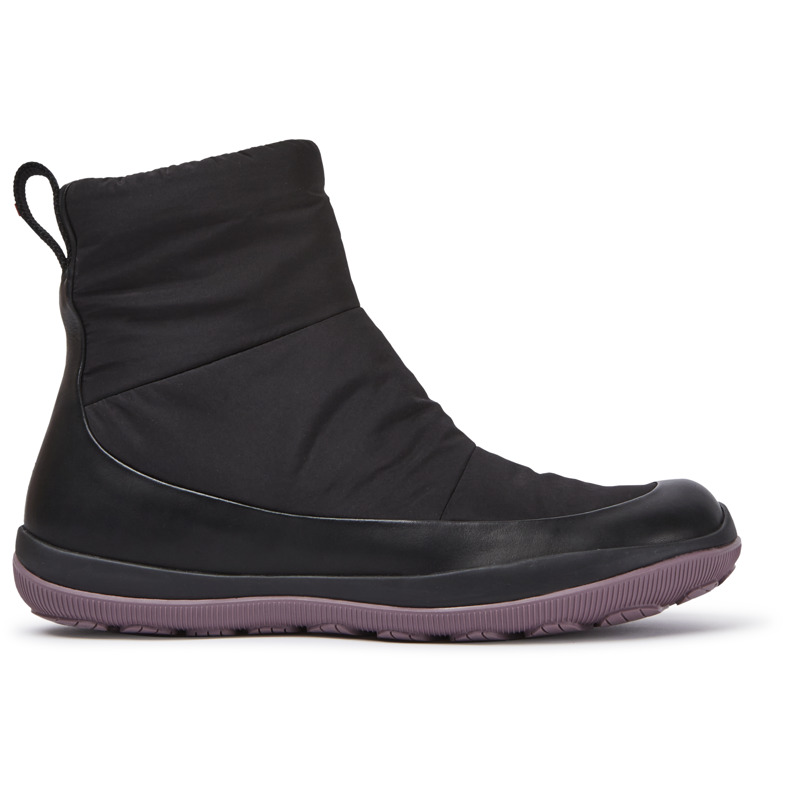 CAMPER Peu Pista - Botines para Mujer - Negro, talla 35, Textil/Piel Lisa