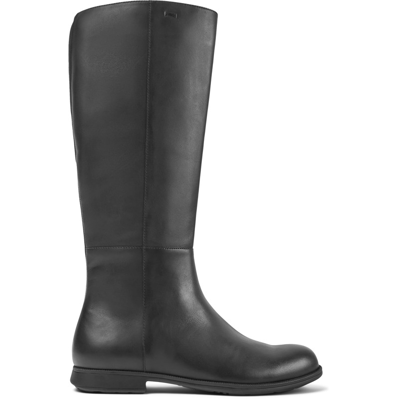 Camper Mil - Boots For Women - Black, Size 39, Smooth Leather/Cotton Fabric