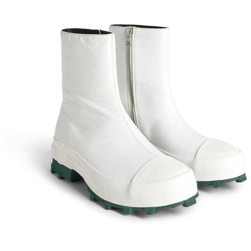 Camper Traktori - Boots For Women - White, Size 38, Smooth Leather