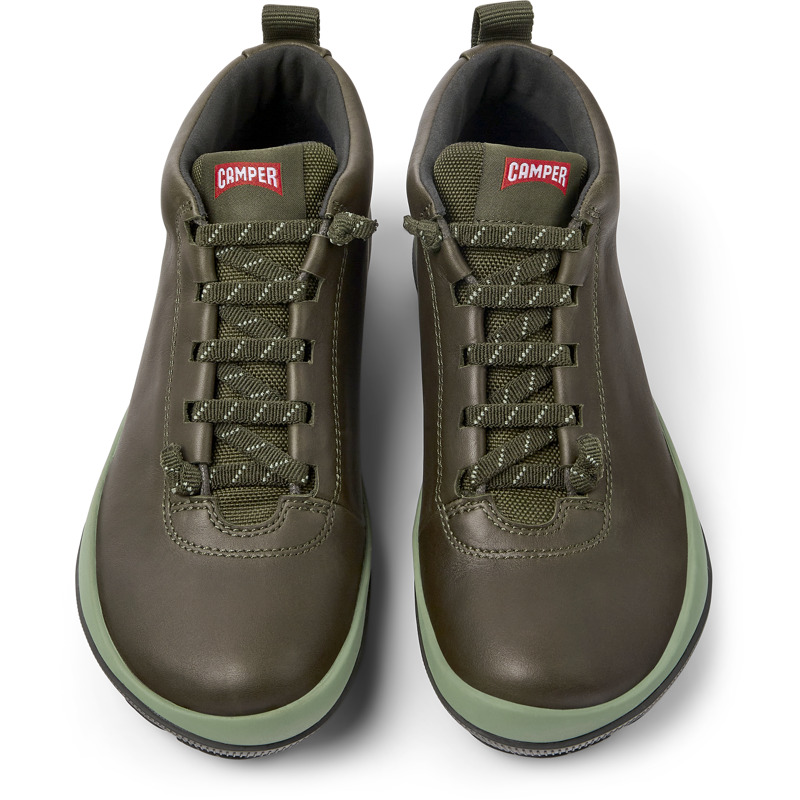 CAMPER Peu Pista GORE-TEX - Ankle Boots For Women - Green, Size 3, Smooth Leather/Cotton Fabric