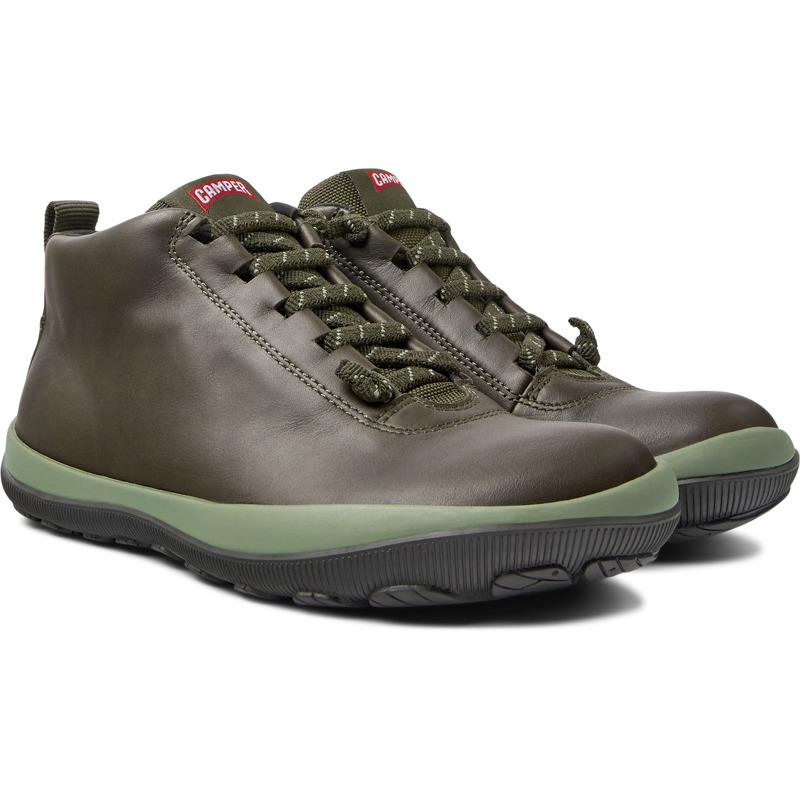 CAMPER Peu Pista GORE-TEX - Ankle Boots For Women - Green, Size 5, Smooth Leather/Cotton Fabric