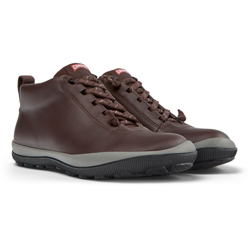 CAMPER Peu Pista GORE-TEX - Ankle Boots For Women - Burgundy, Size 41, Smooth Leather/Cotton Fabric
