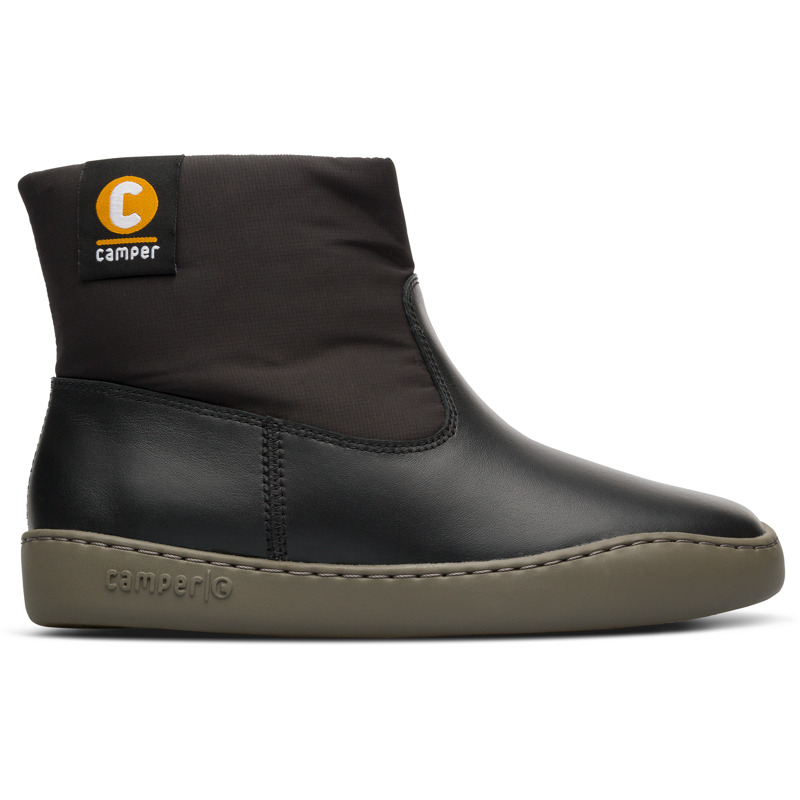CAMPER Peu Touring - Botines para Mujer - Negro, talla 35, Piel Lisa/Textil