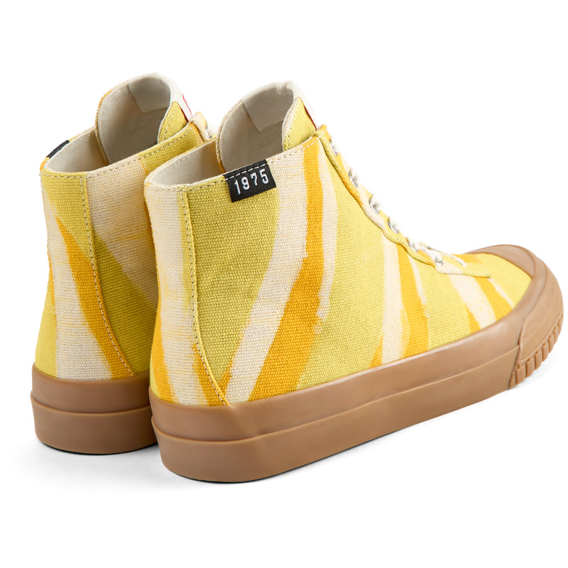 Camper Camper X Efi - Sneakers For Women - Orange, Yellow, White, Size 42, Cotton Fabric