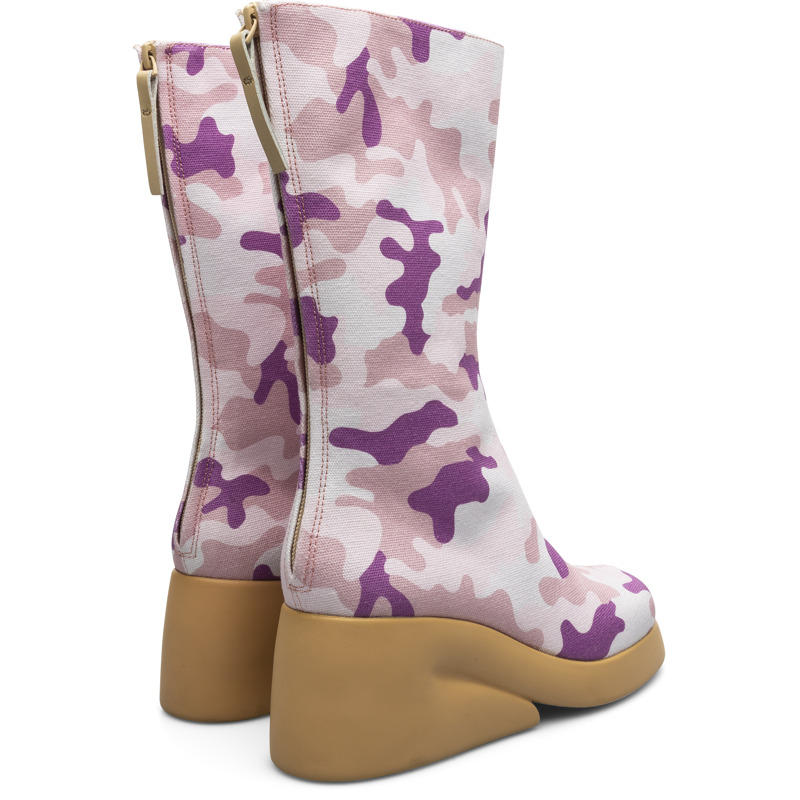 Camper Ssense & Petra Collins - Boots For Women - Pink, Purple, Beige, Size 38, Cotton Fabric