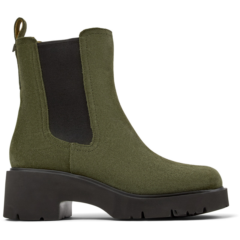 CAMPER Milah - Botas para Mujer - Verde, talla 36, Ante o Piel Vuelta