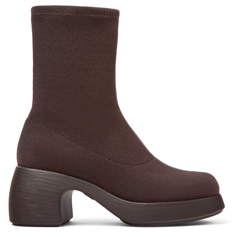 Camper Thelma - Ankle Boots For Women - Burgundy, Size 41, Cotton Fabric