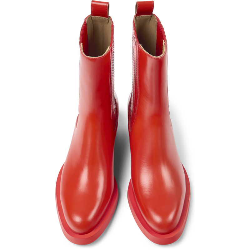 Camper Bonnie - Boots For Women - Red, Size 36, Smooth Leather