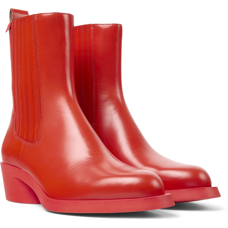CAMPER Bonnie - Stiefel Für Damen - Rot, Größe 40, Glattleder