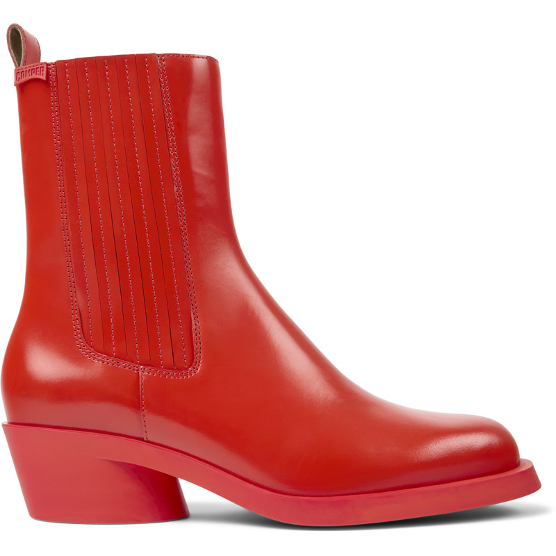 Camper Bonnie - Boots For Women - Red, Size 36, Smooth Leather
