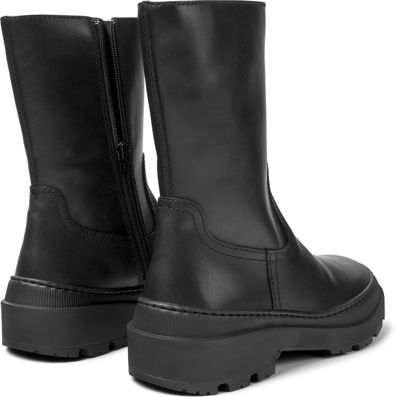 CAMPER Brutus Trek - Ankle Boots For Women - Black, Size 40, Smooth Leather
