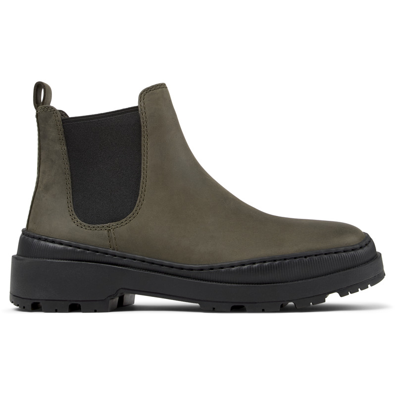 CAMPER Brutus Trek - Botines para Mujer - Verde, talla 35, Ante o Piel Vuelta