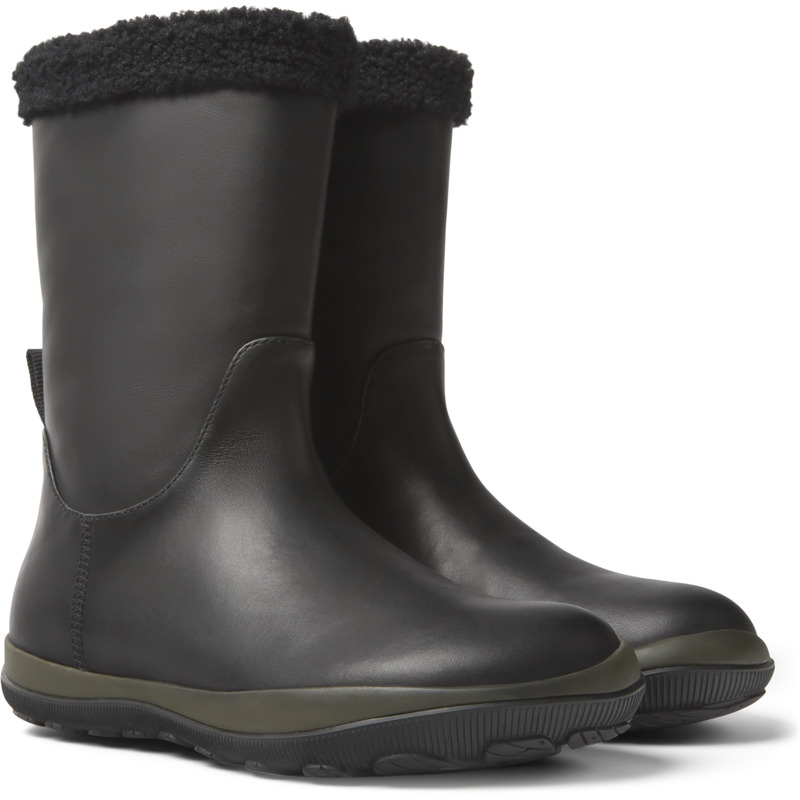 Camper Peu Pista - Boots For Women - Black, Size 35, Smooth Leather