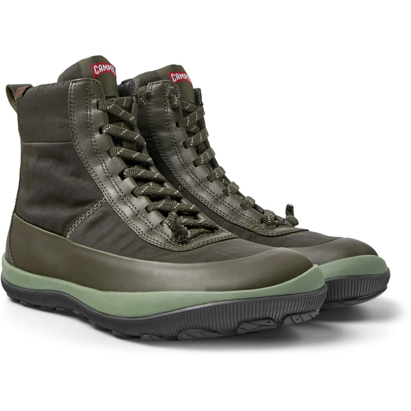 Camper Peu Pista Primaloft® - Boots For Women - Green, Size 37, Cotton Fabric/Smooth Leather