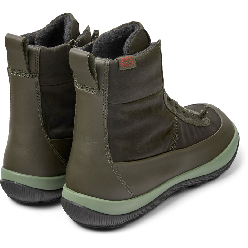 CAMPER Peu Pista PrimaLoft® - Boots For Women - Green, Size 4, Cotton Fabric/Smooth Leather