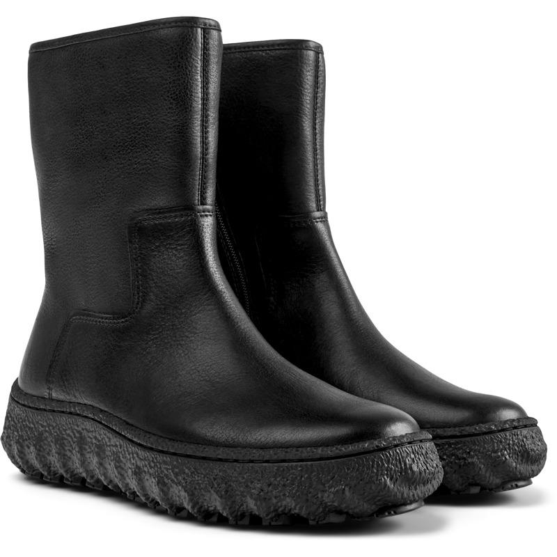 Camper Ground - Boots For Women - Black, Size 41, Smooth Leather