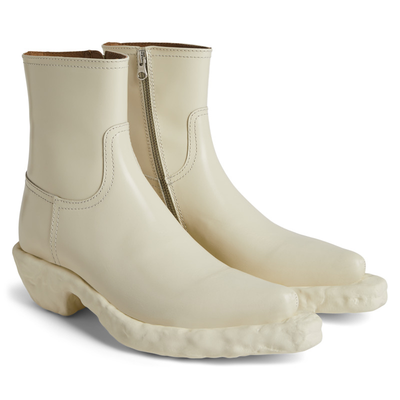 Camper Venga - Ankle Boots For Women - White, Size 40, Smooth Leather