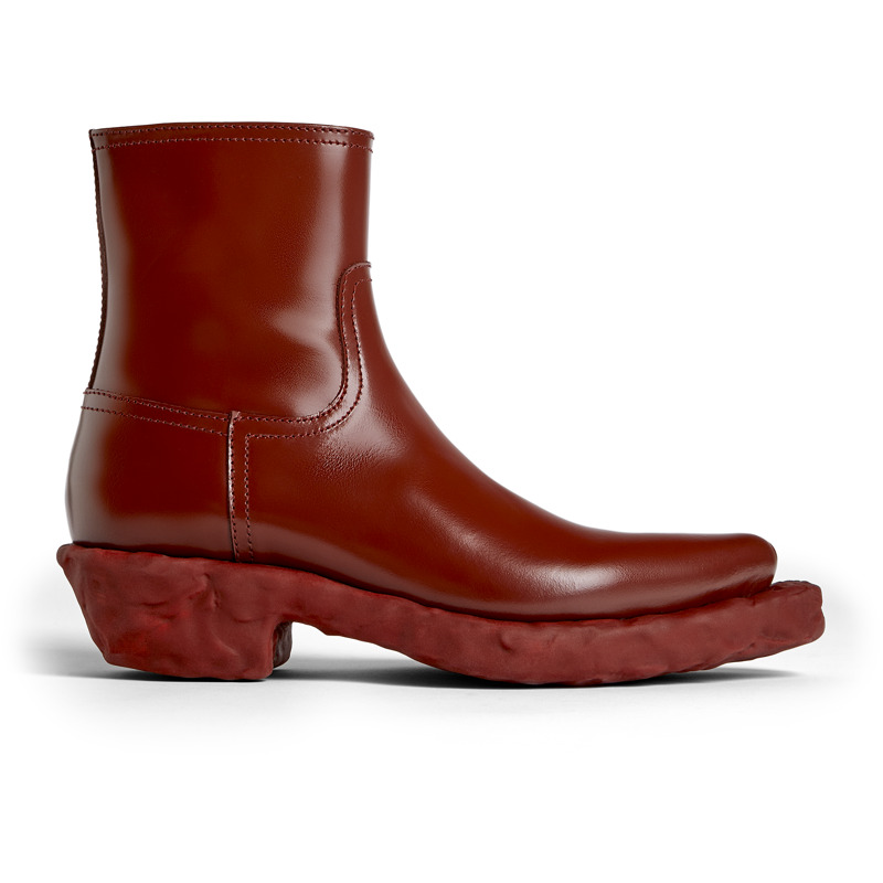 Camper Venga - Ankle Boots For Women - Burgundy, Size 37, Smooth Leather