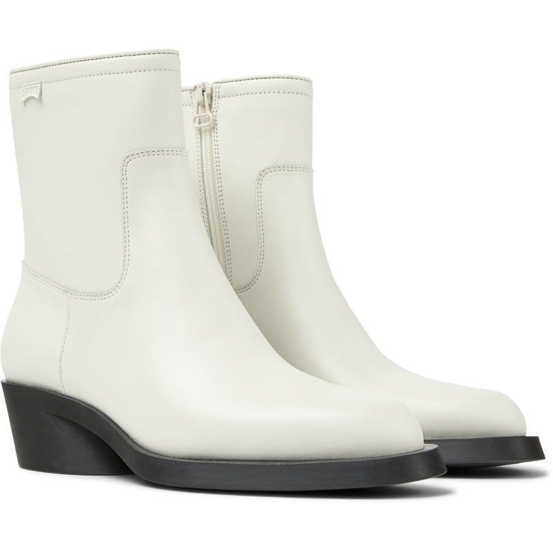 CAMPER Bonnie - Ankle Boots For Women - White, Size 37, Smooth Leather