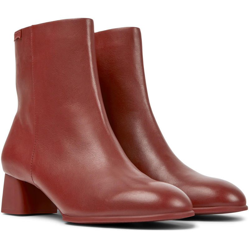 Camper Katie - Ankle Boots For Women - Burgundy, Size 38, Smooth Leather