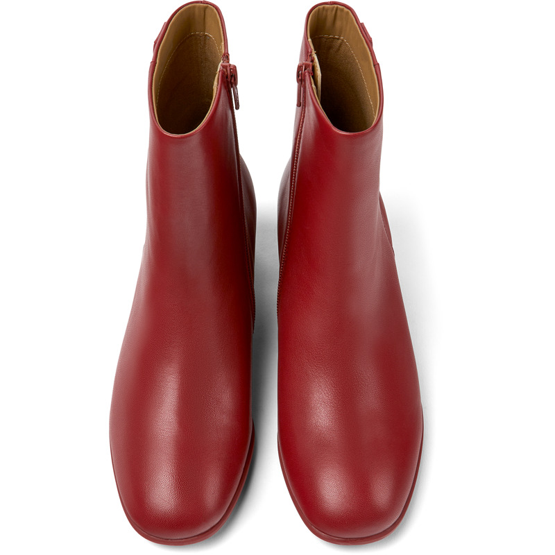 Camper Katie - Ankle Boots For Women - Burgundy, Size 36, Smooth Leather